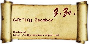 Gálfy Zsombor névjegykártya